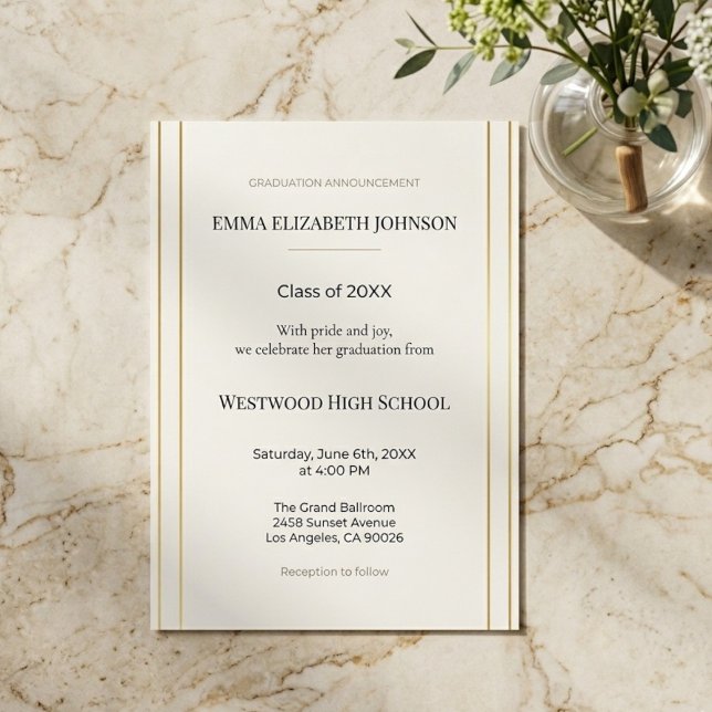 Elegant Graduation Invitation Template, Modern (Creator Uploaded)
