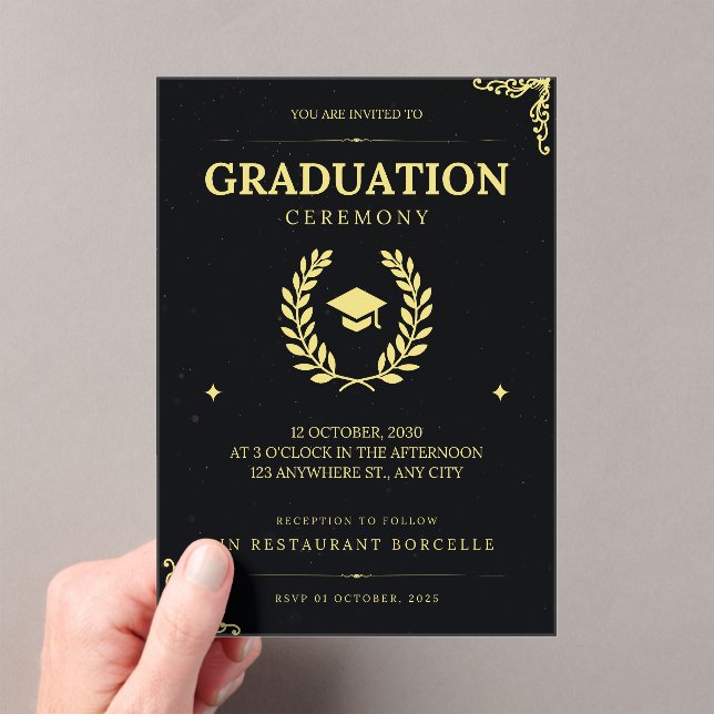 elegant graduation invitations announcements (Insitu (Handheld))
