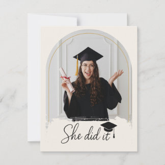 Elegant Graduation | Modern Grad Thank You Card