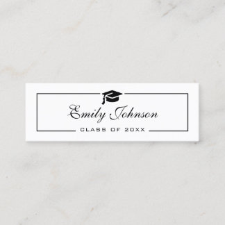 Elegant Graduation Name Card - Classe Of 2026