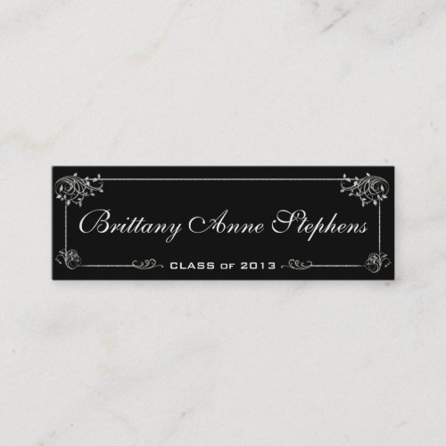 Elegant Graduation Name Card Insert Business Cards