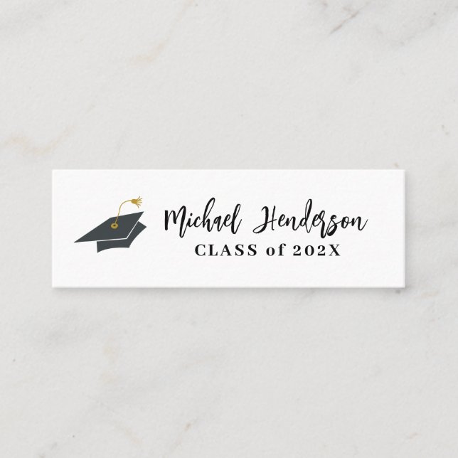 elegant graduation name insert card (Front)
