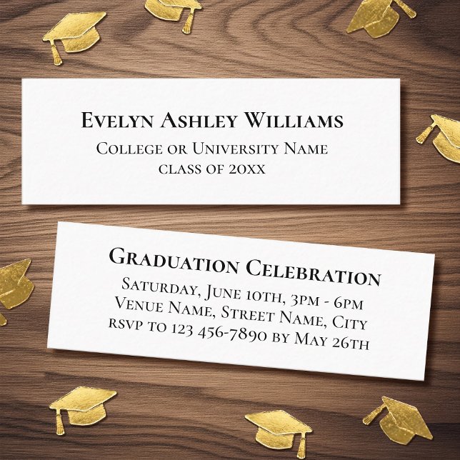 Elegant Graduation Name Invitation Insert Cards (Creator Uploaded)