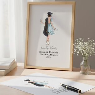 Elegant Graduation Name University Year  Canvas Print