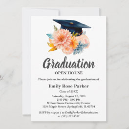 Elegant Graduation Open House Invitation