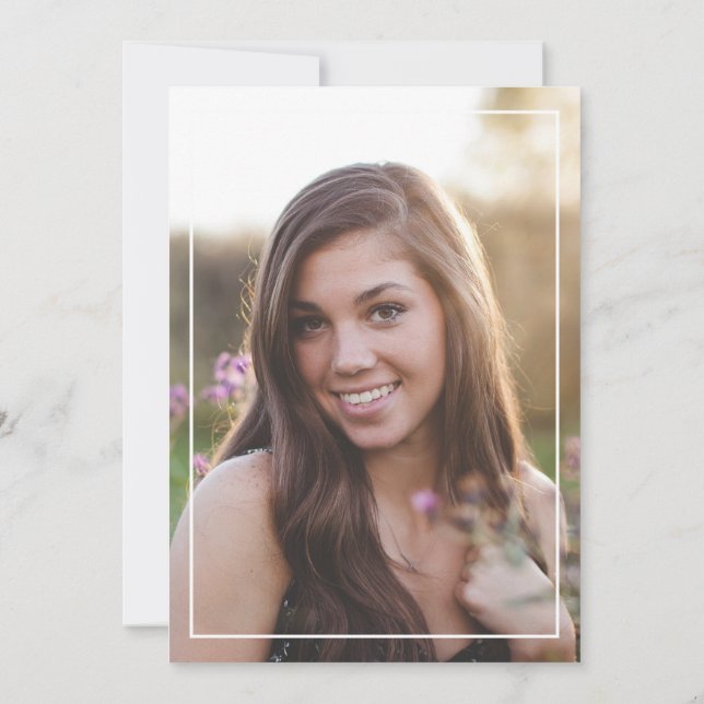 Elegant graduation open house party invitation (Back)