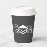 elegant graduation paper cups