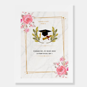 Elegant Graduation Party Invitation Template Foam Board