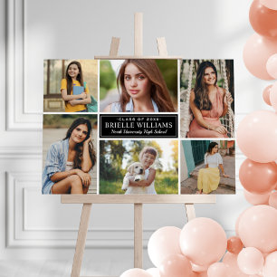 Elegant Graduation Party Photo Collage Welcome Foam Board