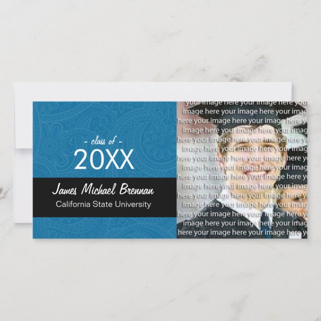 Elegant Graduation Photo Announcement Cards (Front)