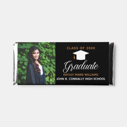 Elegant Graduation Photo Custom 2024 Graduate Hershey Bar Favors