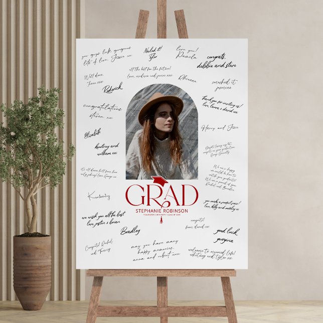 Elegant Graduation Photo Guest Signature Foam Board (Creator Uploaded)