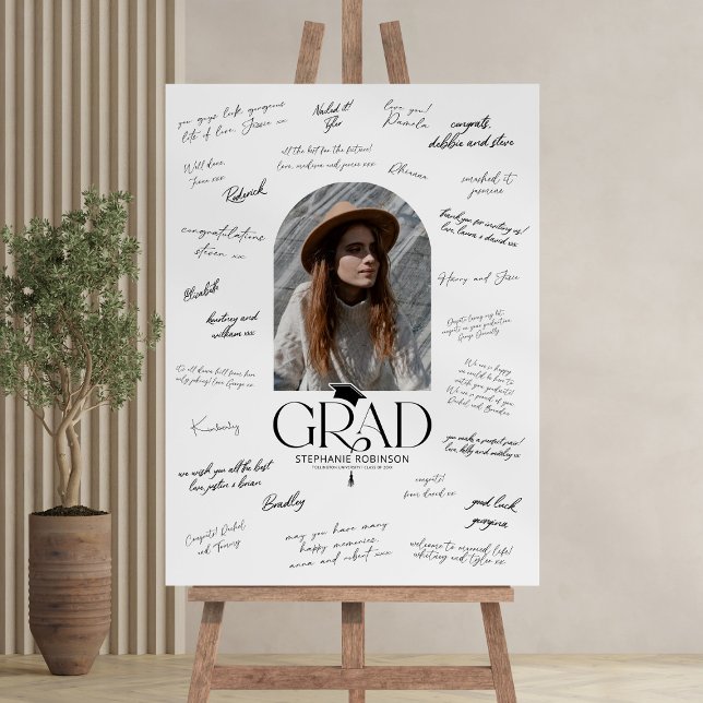 Elegant Graduation Photo Guest Signature Foam Board (Creator Uploaded)