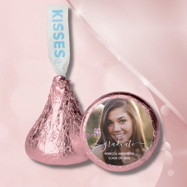 Elegant Graduation Photo Thank You  Hershey®'s Kisses® (Creator Uploaded)