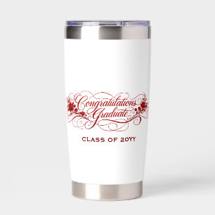 Elegant Graduation Script Design with Custom Year Insulated Tumbler