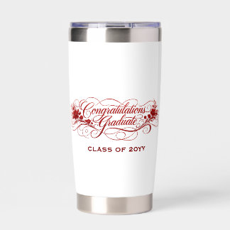 Elegant Graduation Script Design with Custom Year Insulated Tumbler