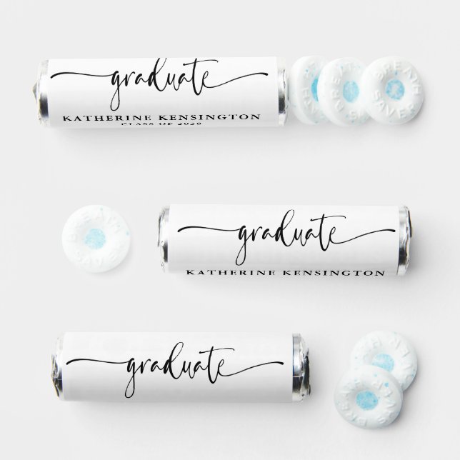 Elegant Graduation Script Typography Breath Savers® Mints (Assorted)