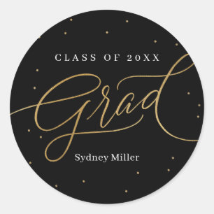 Elegant Graduation Sticker or Envelope Seal