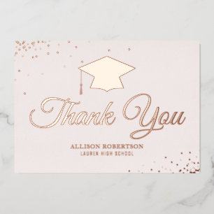 elegant graduation thank you card