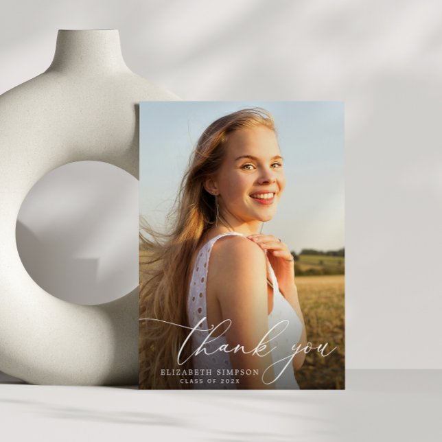 elegant graduation thank you photo card (Creator Uploaded)