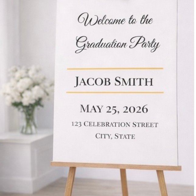 Elegant Graduation Welcome Sign (Creator Uploaded)