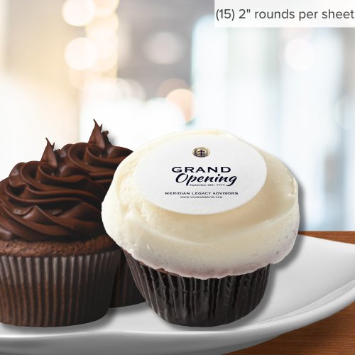 Elegant Grand Opening Edible Frosting Rounds - Product | North Red Vine