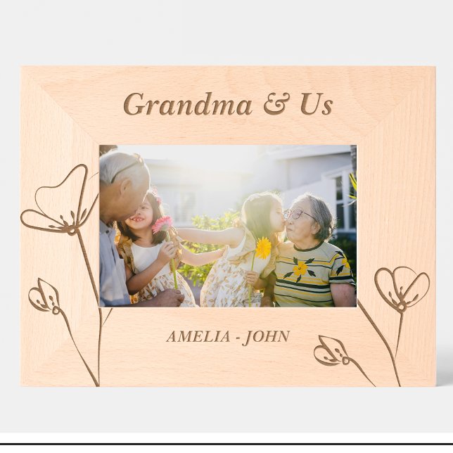 Elegant Grandma Flowers Custom Wood Frames (Creator Uploaded)