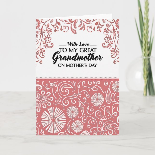 Elegant Grandmothers Day Card (Front)