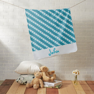 Elegant Grandson Name Baby Boy Announcement Blanket