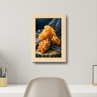 "Elegant Grape Cluster" Framed Art