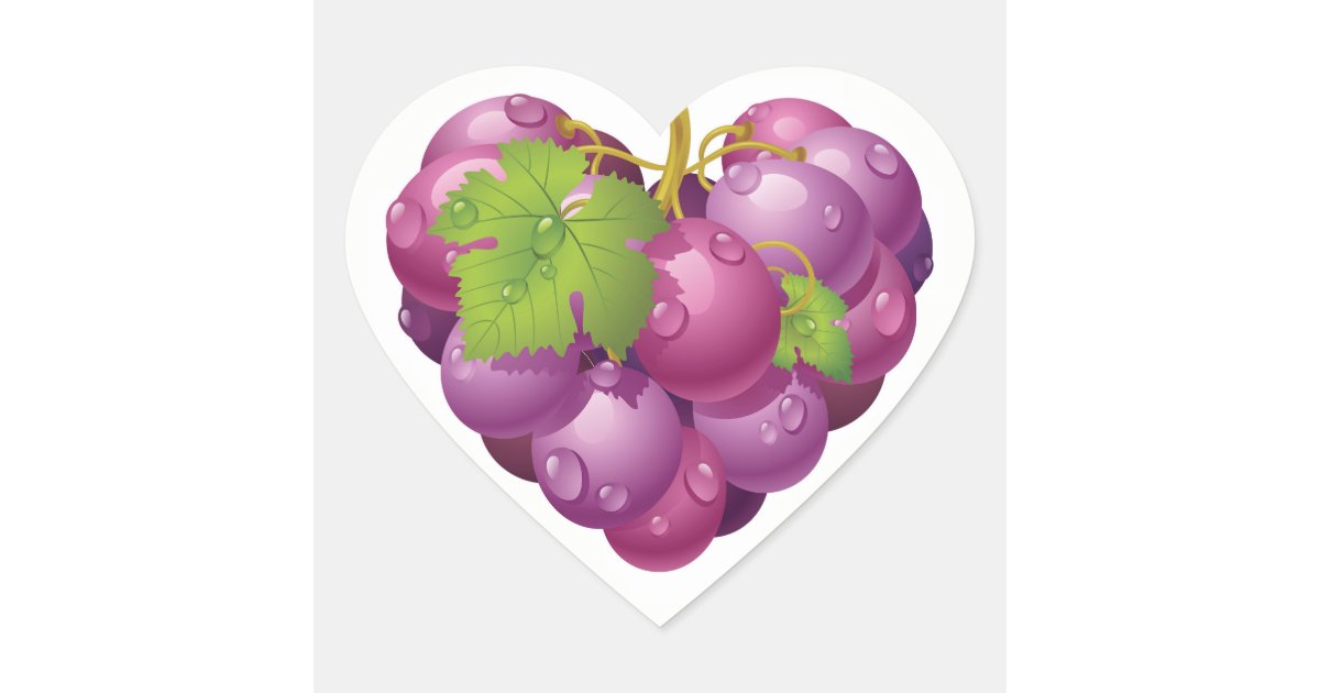 Elegant Grapes Sticker | Zazzle