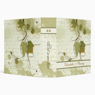 Elegant grapevine fall wedding planner binder