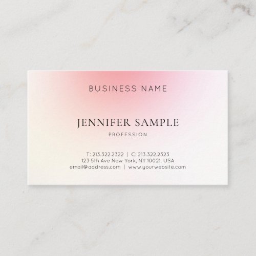 Elegant Graphic Design Pink Color Harmony Luxury Business Card