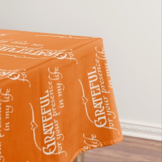Elegant Grateful Thanksgiving Autumn Orange