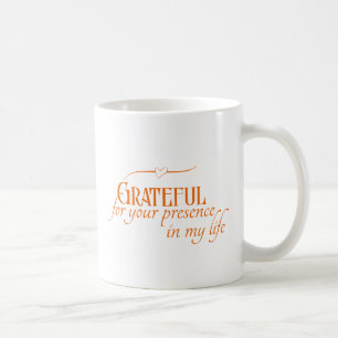 Elegant Grateful Thanksgiving Autumn Typography Coffee Mug