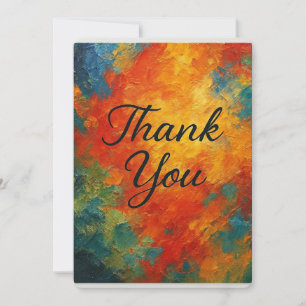 Elegant Gratitude – Abstract Thank You Art Holiday Card