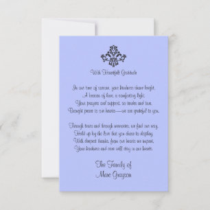 Elegant Gratitude Family of Purple Thank You Card