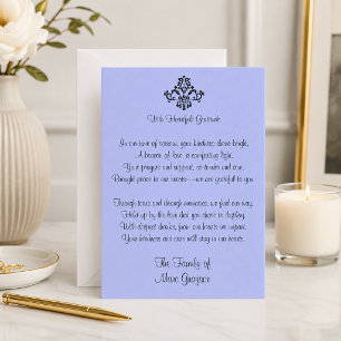 Elegant Gratitude Family of Purple Thank You Card
