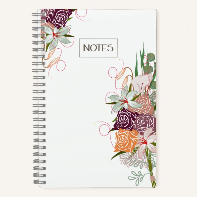 Elegant Gratitude Journal Floral Bouquet Design II (Front)
