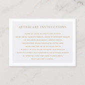 Elegant Gray AfterCare for Lash Extensions Salon Business Card (Front)