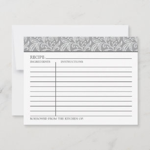 Elegant Gray and White Floral Lace Recipe