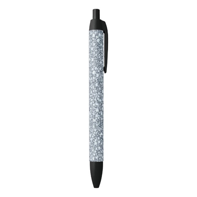 Elegant Gray And White Glitter Pen (Bottom (Vertical))