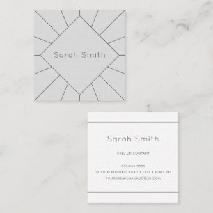 Elegant gray and white square business cards