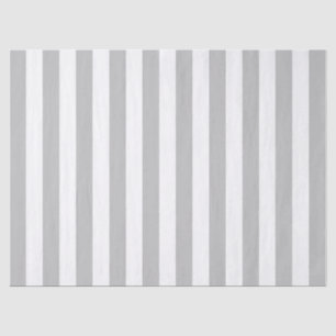 Elegant Gray and White Striped Pattern Tissue Paper