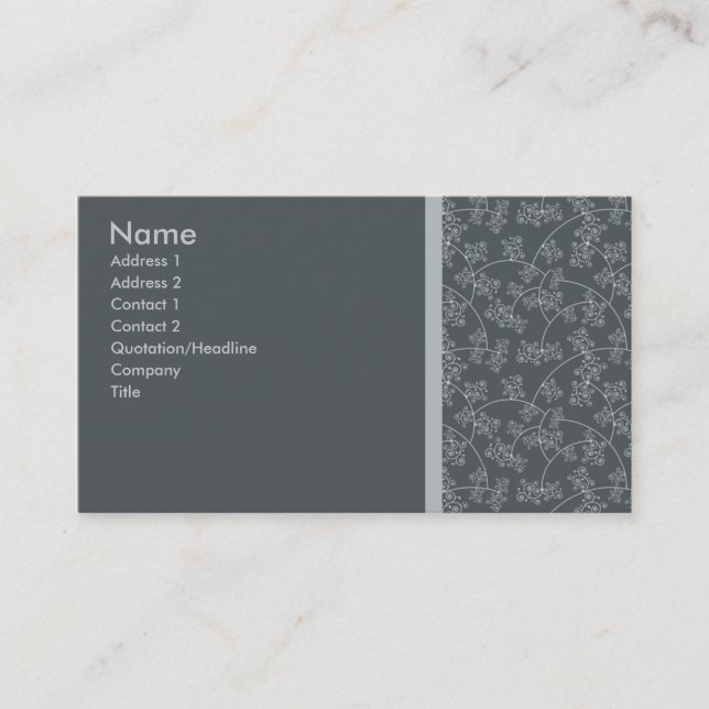 Elegant Gray Business Card (Front)
