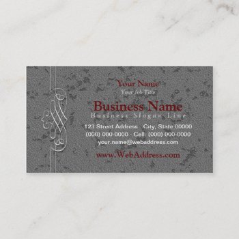 Elegant Gray Business Cards by coolcards_biz at Zazzle