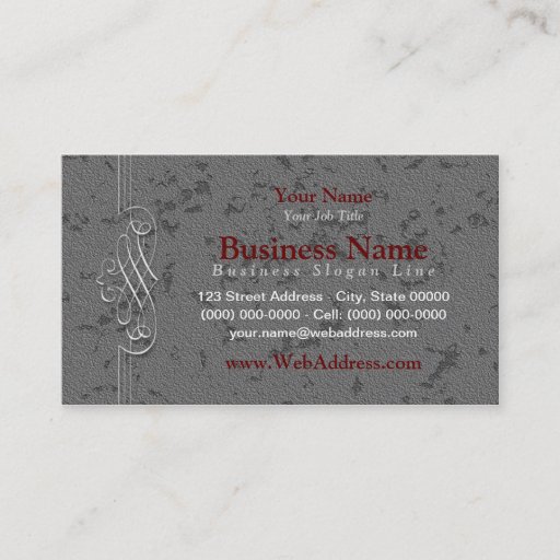 Customizable Elegant Gray Business Cards