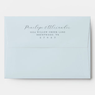 Elegant Gray Calligraphy Envelope
