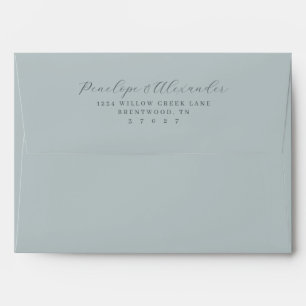 Elegant Gray Calligraphy Envelope