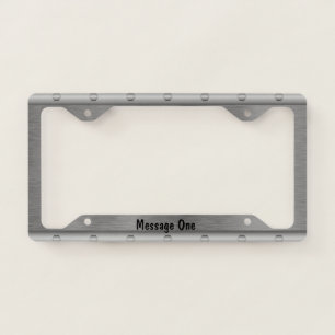 Elegant gray color license plate frame
